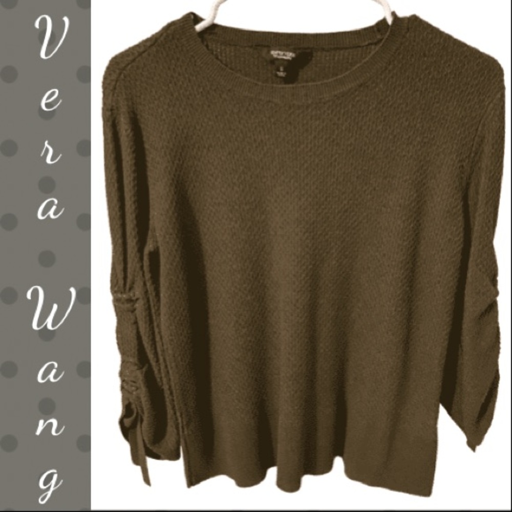 Olive Vera Wang adjustable sleeve sweater